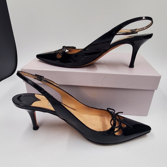 Jimmy choo patent Slingback pump